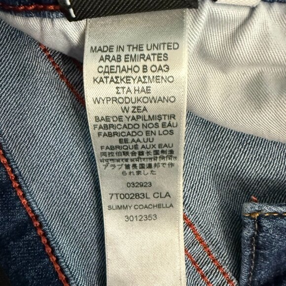 7 For All Mankind Slimmy Coachella Blue Jeans - Size 32 - Picture 10 of 16